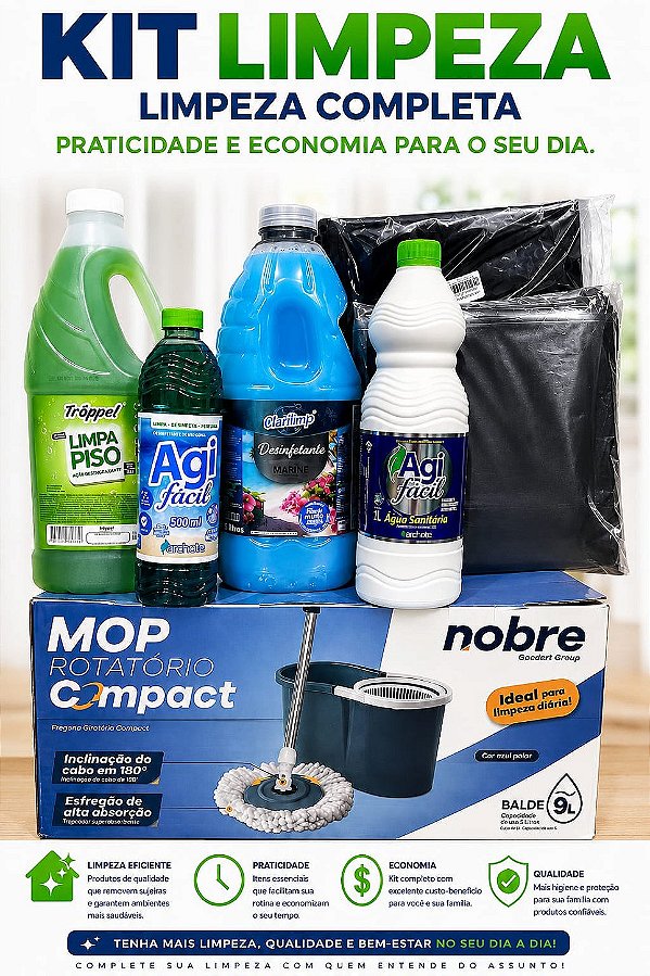 Mop+limp.pis2l+des500ml+2l+agua S+sac.lix0,12+0,18