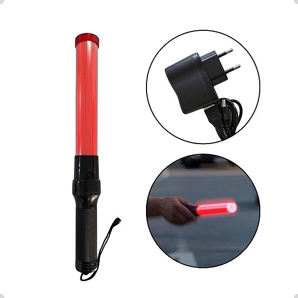 Bastão Sinalização 41cm Recarregável