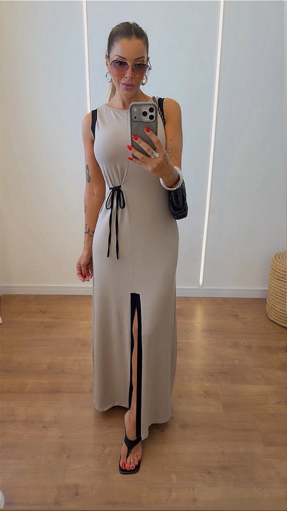 Vestido Riviera Longo com Fenda
