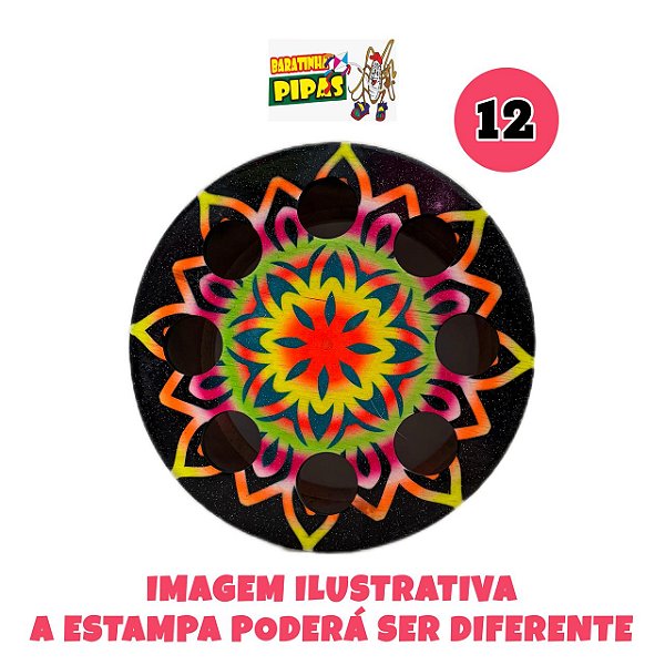 Carretilha de madeira pintada 12 polegadas (30 cm)