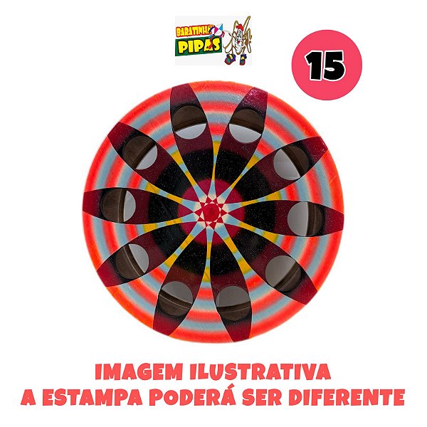 Carretilha de madeira pintada 15 polegadas (38 cm)