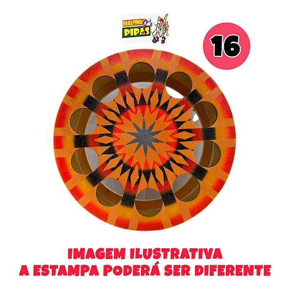 Carretilha de madeira pintada com 16 polegadas (41 cm)