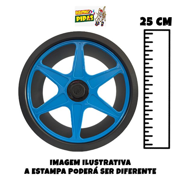 Carretilha de plástico grande colorida com 10 polegadas (25 cm)