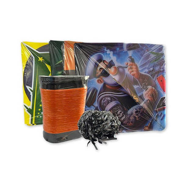 Kit Pacote de Flechinha pequena plástico 35x35 + Rabiola 100 metros + Lata com 500 jardas de linha vera cruz.