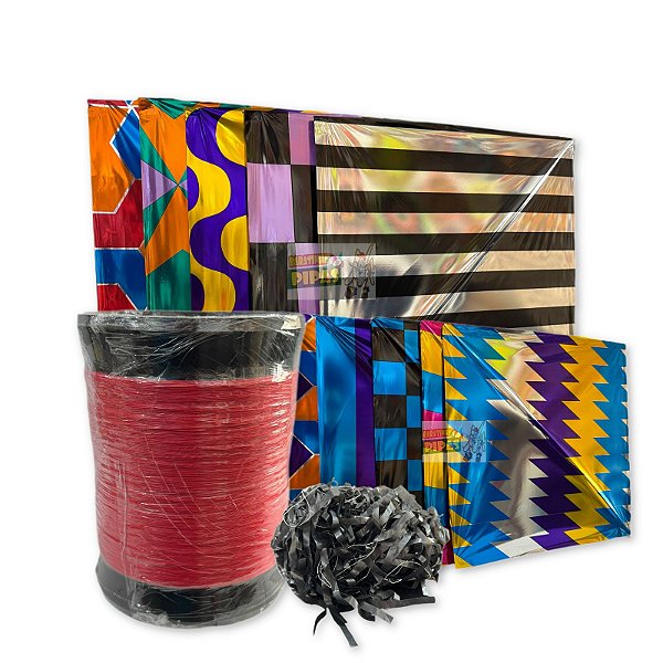 Kit Pacote de Flechinha média Laminada 40x40 + Rabiola 100 metros + Lata com 1000 jardas de linha vera cruz.