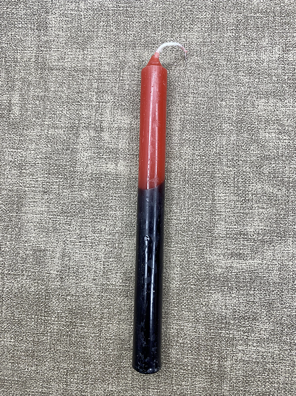 Vela Palito Preta e Vermelha