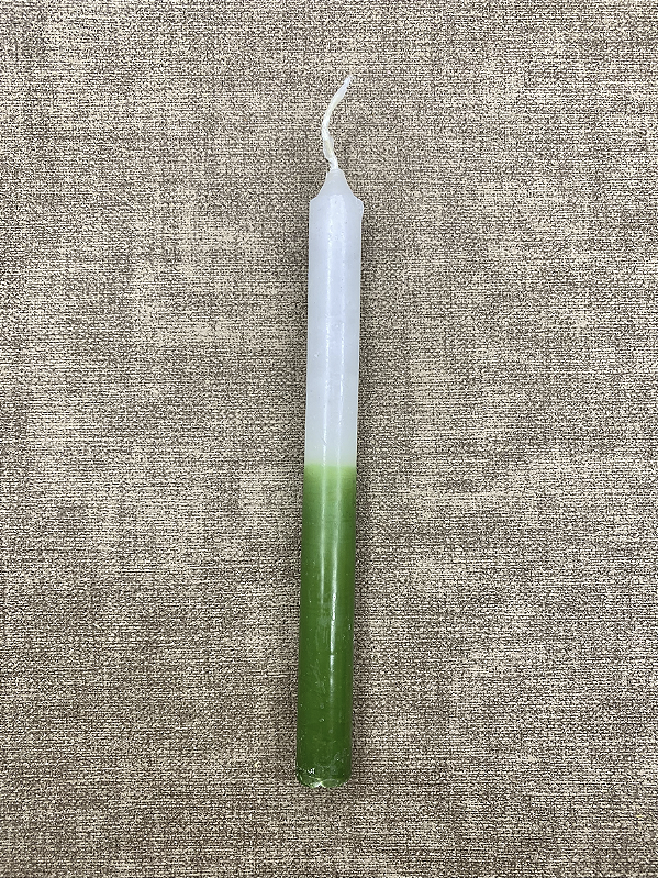 Vela Palito Verde e Branco