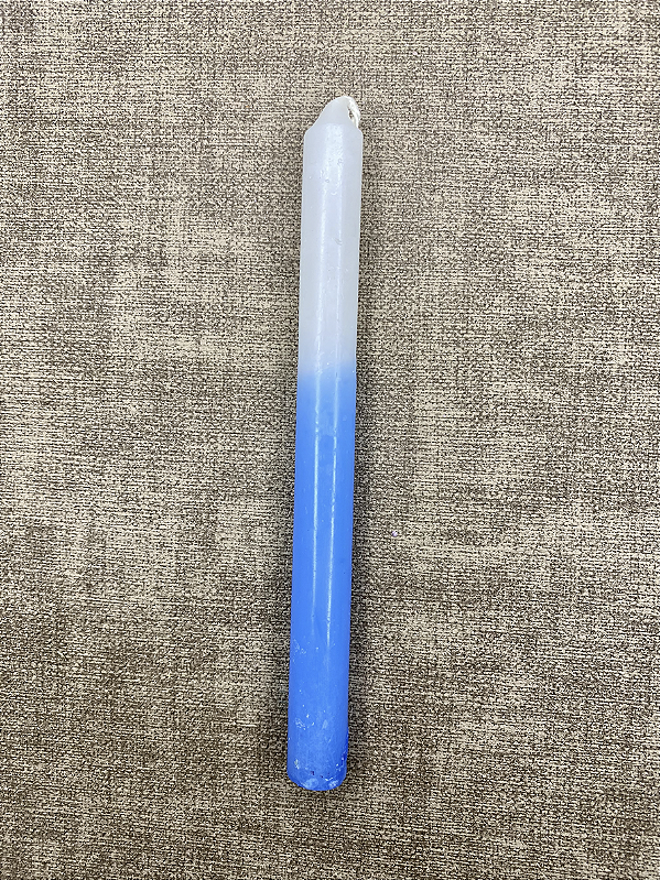 Vela Palito Azul e Branca