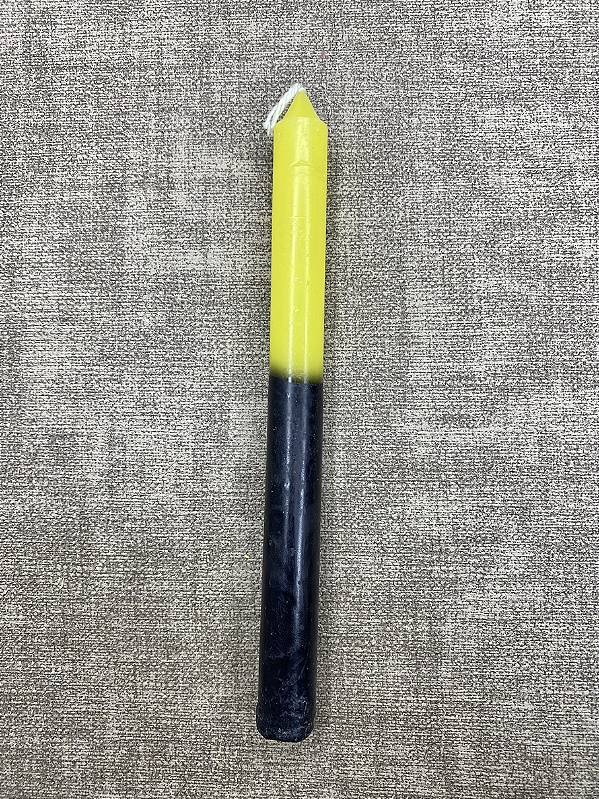 Vela Palito Preta e Amarela