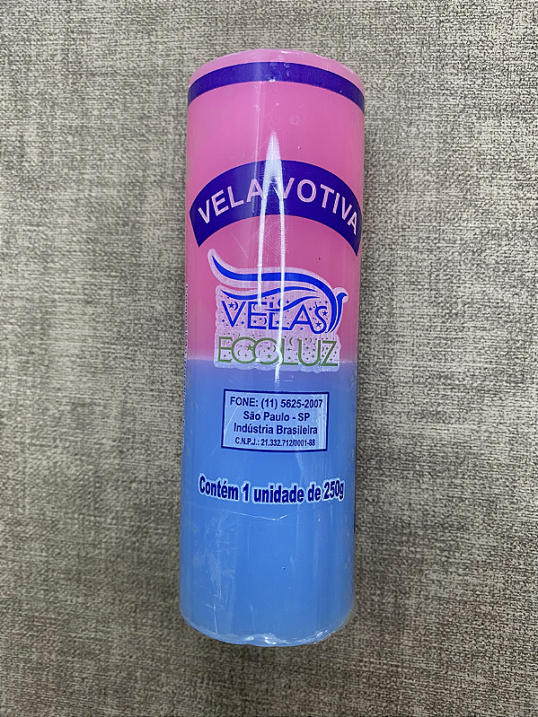 Vela 7 Dias Azul e Rosa