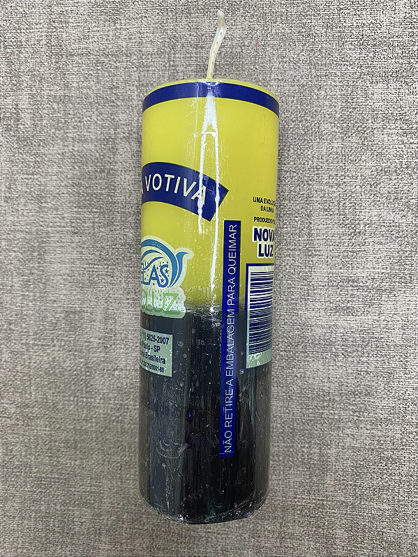 Vela 7 Dias Amarela e Preta