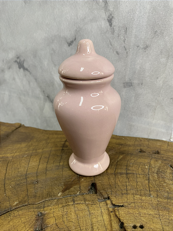 Quartinha de porcelana Sem Asa - 13cm - Rosa