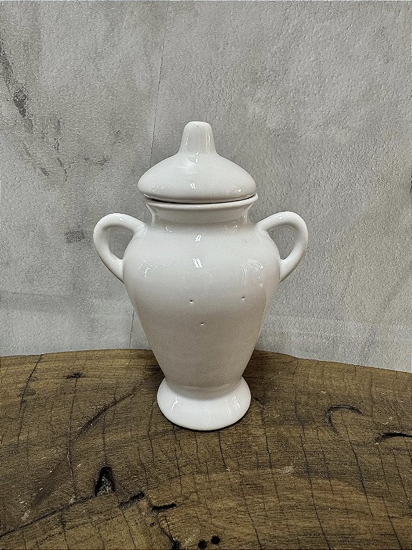 Quartinha de porcelana Com Asa - 15cm - Branca