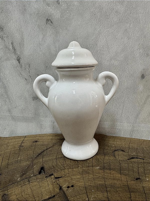 Quartinha de porcelana Com Asa - 18cm - Branca