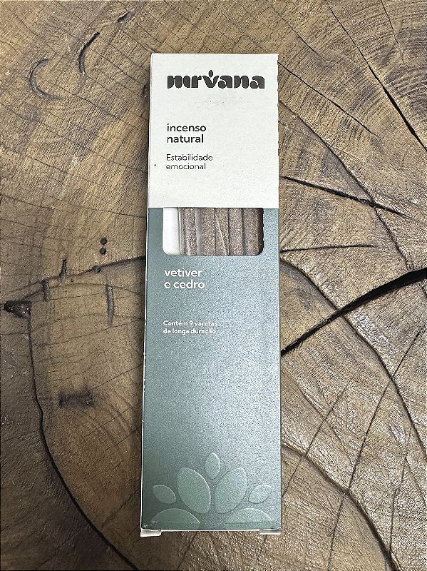 Incenso Natural Nirvana - Vetiver e Cedro