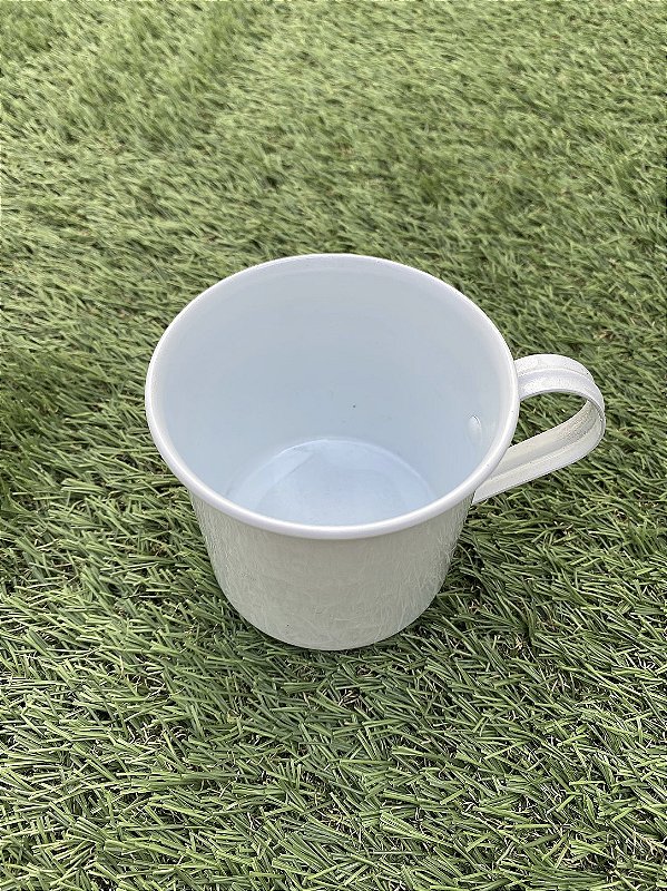 Caneca de Ágata Branca Grande