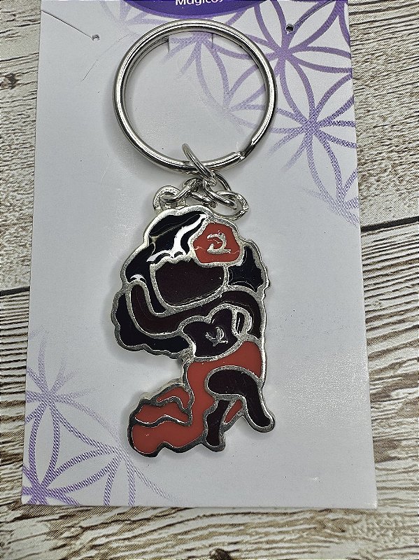 Chaveiro Pomba Gira - Metal e resina
