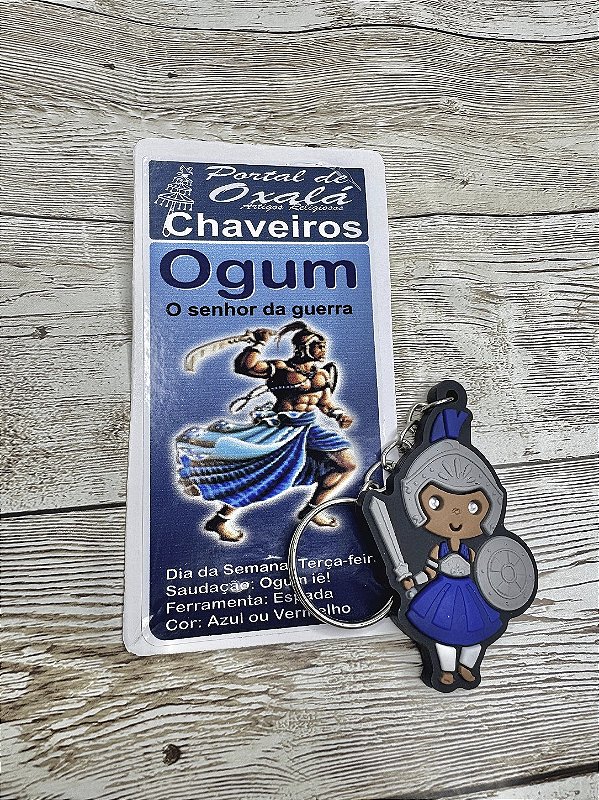 Chaveiro Ogum - Emborrachado