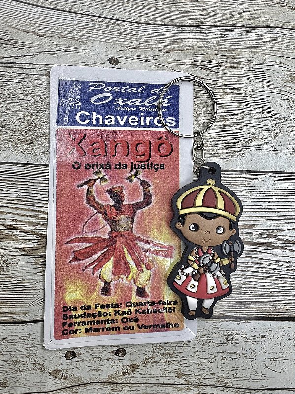 Chaveiro Xangô - Emborrachado
