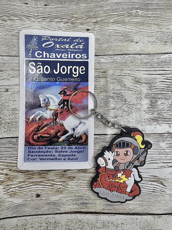 Chaveiro São Jorge - Emborrachado