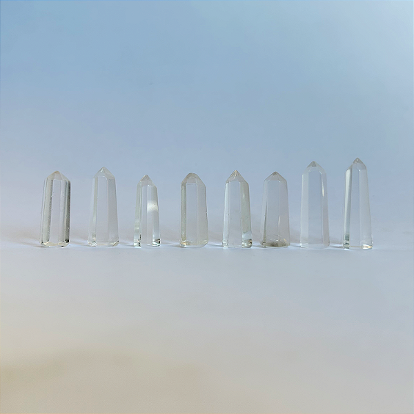 Pacote com 8 mini pontas de Cristal