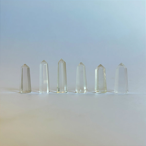 Pacote com 6 mini pontas de Cristal