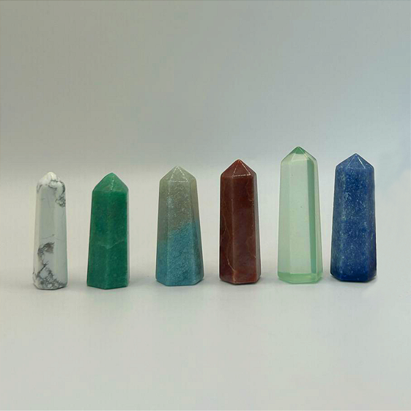 Pacote com 6 Mini Pontas de Cristais Sortidos