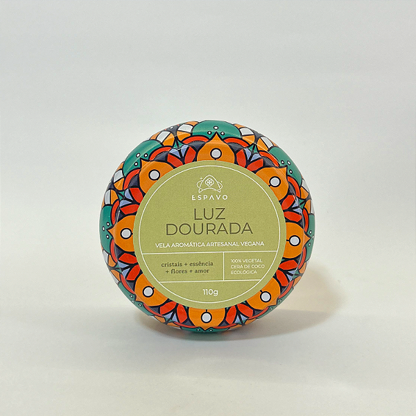 Vela Aromática Luz Dourada – Natural, Vegana e Ecológica (130ml)
