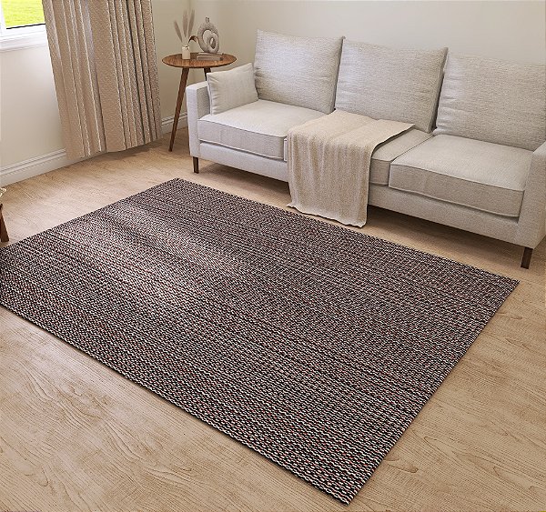 Tapete Sala Quarto Lavavel Luxo Antiderrapante 140x200 Marrom CIPÓ