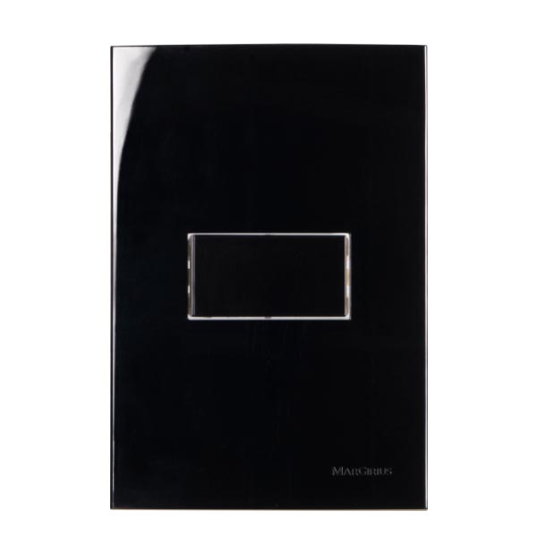 CONJUNTO MARGIRIUS SLEEK COM PLACA 4X2 1 SIMPLES PA016728 PRETO EBONY 675598