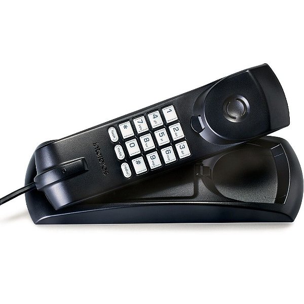 TELEFONE COM FIO INTELBRAS MESA E PAREDE TC20 PRETO 301507
