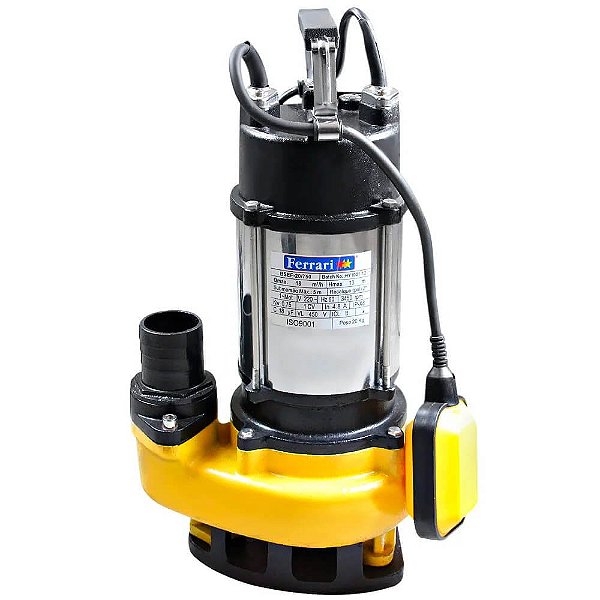 BOMBA ÁGUA SUBMERSA PARA AGUA SUJA 1CV BSEF 220V FERRARI 361909