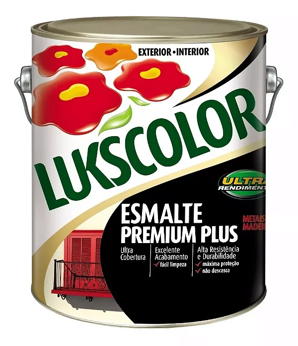 ESMALTE SINTÉTICO LUKSCOLOR 3,6 PRETO FOSCO 342068