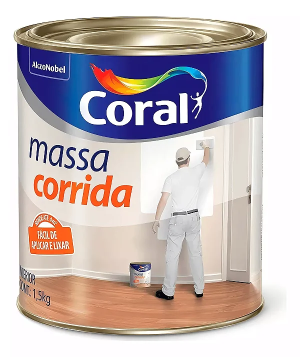 MASSA CORRIDA CORAL PVA BRANCO 1,5KG 642820