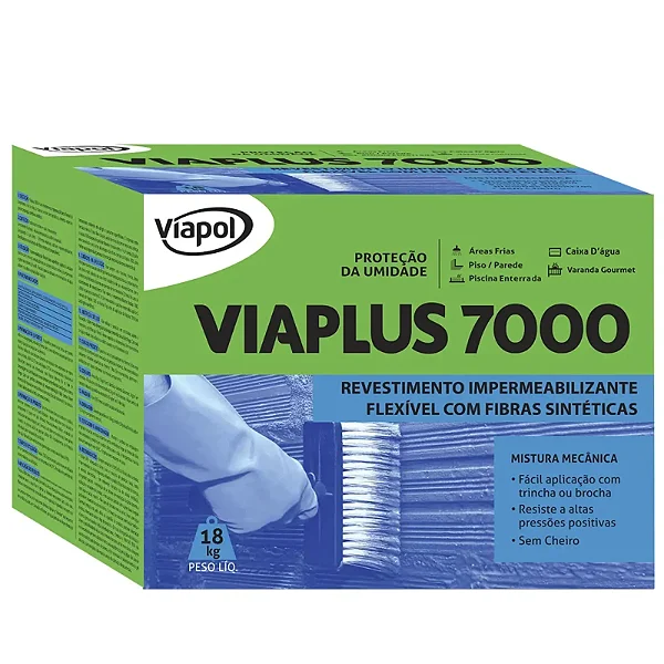 IMPERMEABILIZANTE VIAPOL VIAPLUS 7000 CAIXA 18KG 436119