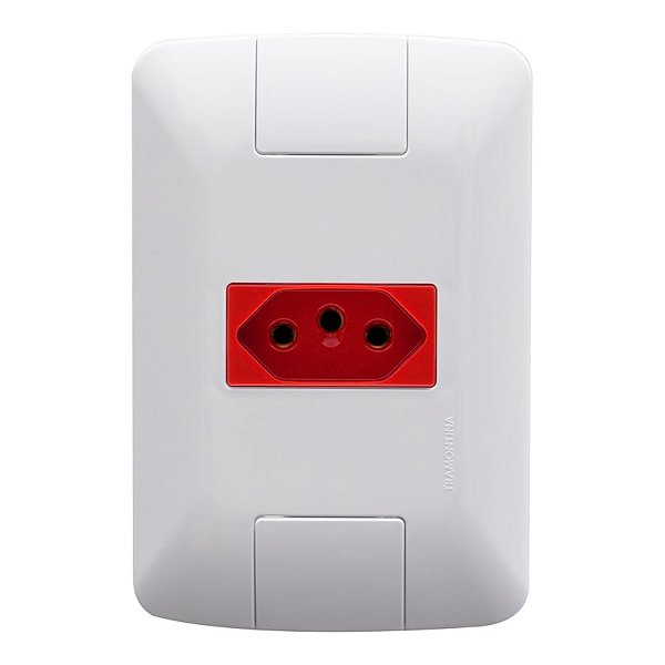 CONJUNTO TRAMONTINA ARIA 1 TOMADA 2P+T 20A 250V 57241/015 VERMELHO 614394