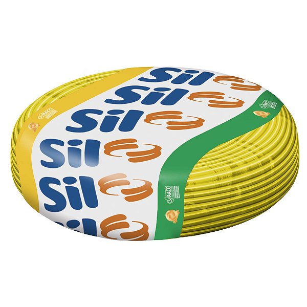 FIO CABO FLEXIVEL SIL 1,5MM AMARELO ROLO 100 METROS 321982