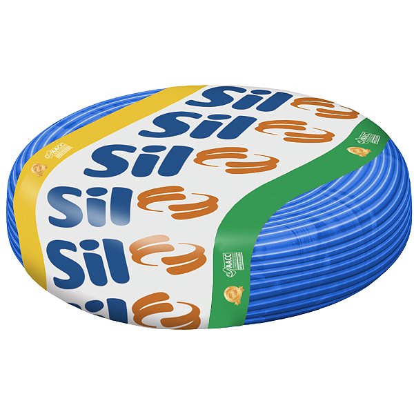 FIO CABO FLEXIVEL SIL 4,0MM AZUL ROLO 100 METROS 322334