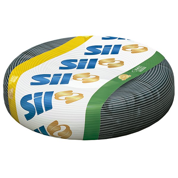 FIO CABO FLEXIVEL SIL 10MM PRETO ROLO 100 METROS 258474