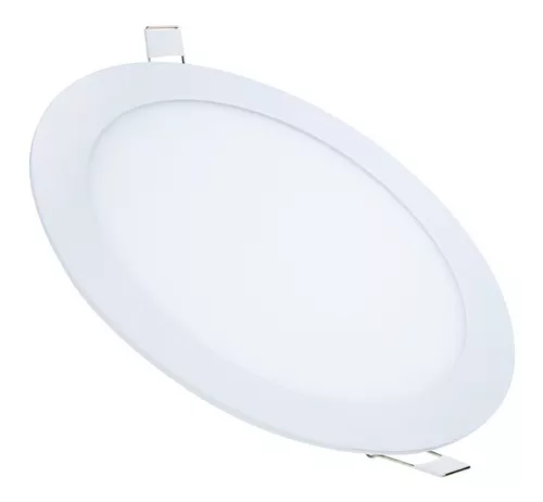 PAINEL LED BLUMENAU BRANCO EMBUTIR 12W 3000K REDONDO LUZ AMARELO BIVOLT 572136