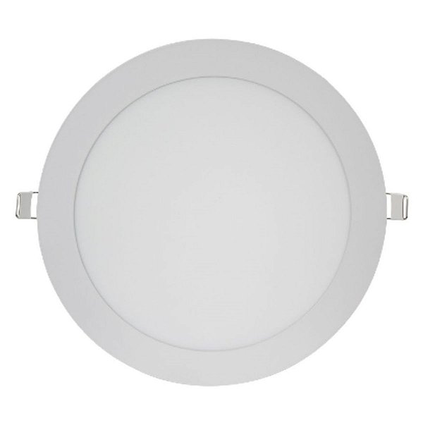 PAINEL LED BLUMENAU BRANCO EMBUTIR 18W 3000K REDONDO LUZ AMARELO BIVOLT 572160