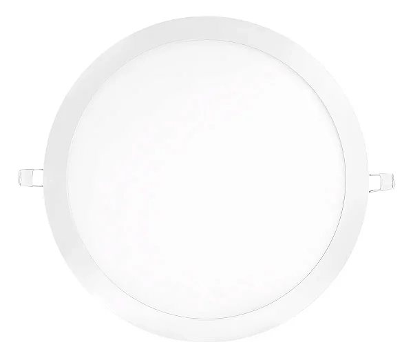PAINEL LED BLUMENAU BRANCO EMBUTIR 24W 3000K REDONDO LUZ AMARELO BIVOLT 572187