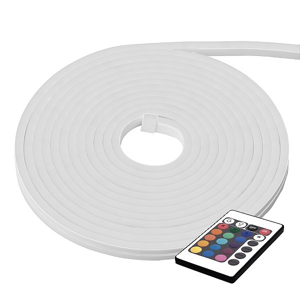 FITA DE LED BLUMENAU 8W 12VOLTS RGB 5METROS NEON COM CONTROLE 795739