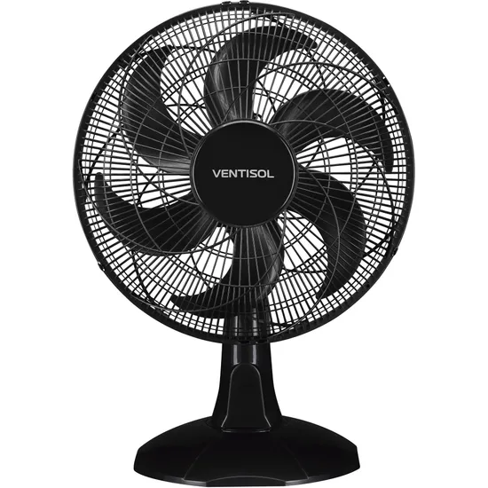 VENTILADOR DE MESA VENTISOL 40CM 6PÁS ECO TURBO PRETO 127V 725650