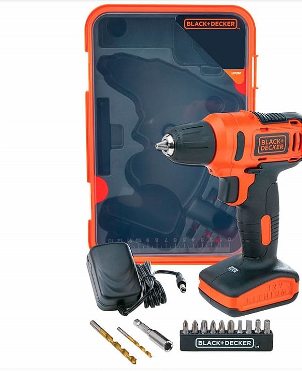 PARAFUSADEIRA BLACKDECKER 12V LD12SP-BR C/KIT 679690