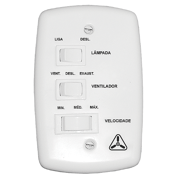 CHAVE PARA VENTILADOR TETO VENTIDELTA 99-0086 127V 335584