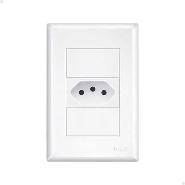 CONJUNTO FAME EVIDENCE COM PLACA 1 TOMADA 10A 3742 BRANCO 486876