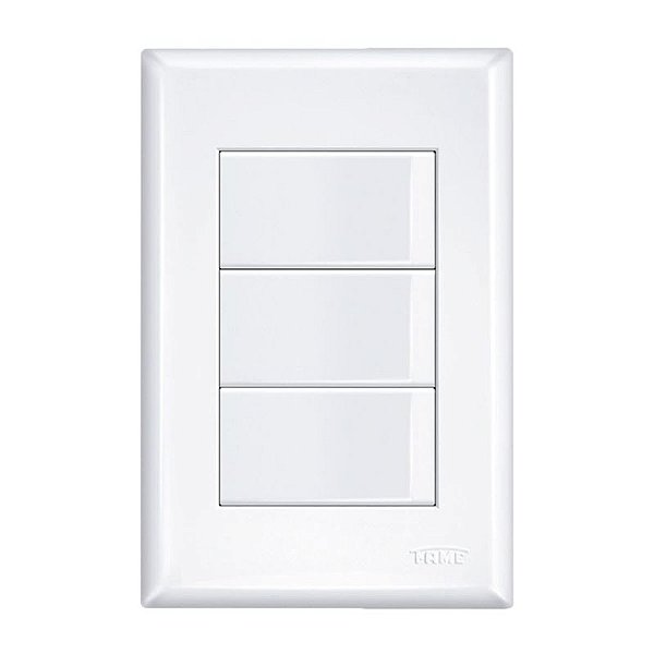 CONJUNTO FAME EVIDENCE COM PLACA 3 SIMPLES 16A 2907 BRANCO 486841