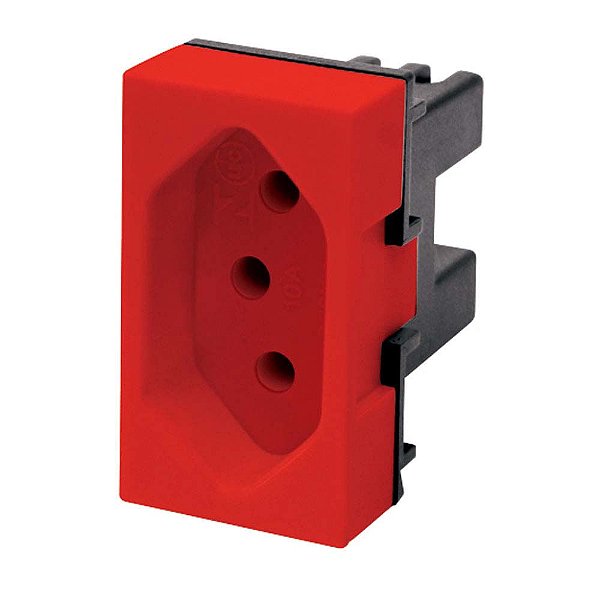 CONJUNTO FAME EVIDENCE SEM PLACA MÓDULO TOMADA 20A VERMELHO 2374 487210