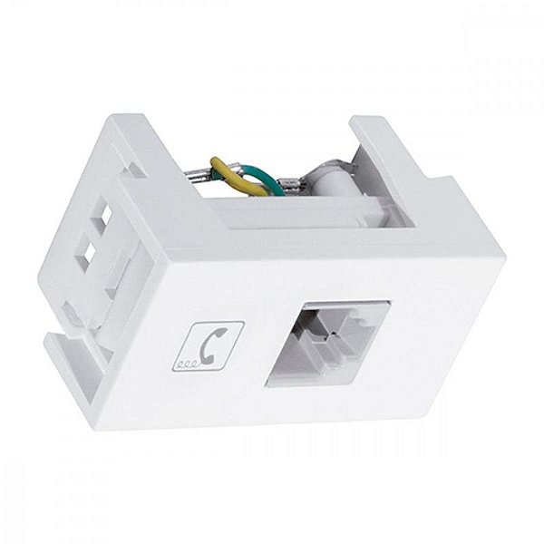 CONJUNTO FAME EVIDENCE SEM PLACA MÓDULO TOMADA TEL RJ11 499 BRANCO 487180